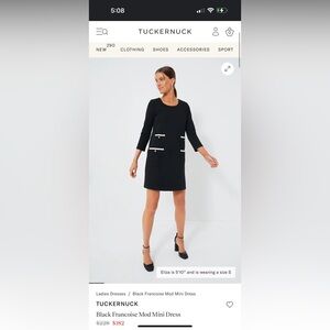 Black Francoise Mod Mini Dress